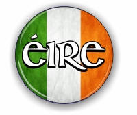 Eire, Ireland flag, small badge